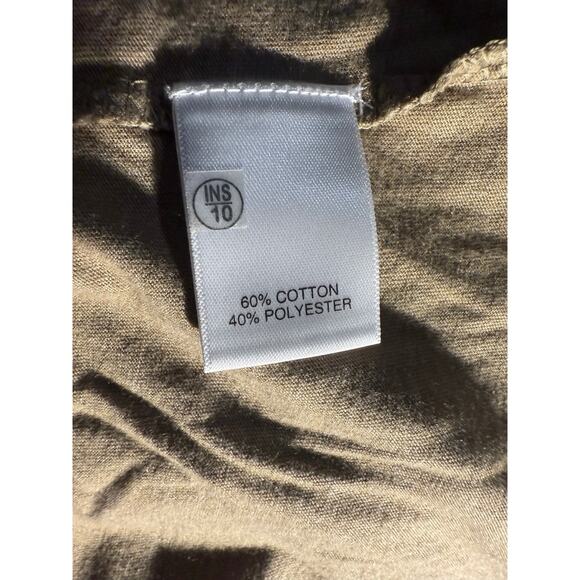 Solaris Men’s Henley Shirt Large Tan Gray Raglan Long Sleeve Casual - Picture 5 of 5